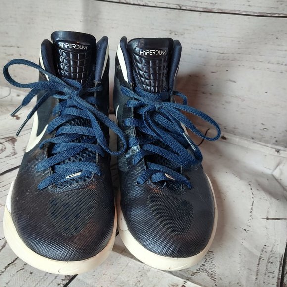 Nike Hyperdunk Zoom High Top Athletic Shoe Royal Blue Size 8 Gently Worn - Picture 2 of 10